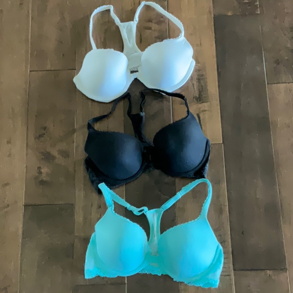 Women's Intimates Set - White, Black, and Blue Bras